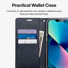 Load image into Gallery viewer, iPhone 14 PRO Mercury Goospery Blue Moon Diary Leather Case