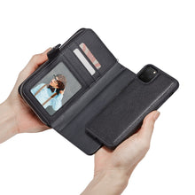 Load image into Gallery viewer, iPhone 11 Pro Max BRG Leather Purse 3 Card-Slot Detachable Case