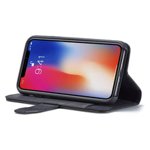 Load image into Gallery viewer, iPhone XR BRG Leather Wallet 2 Card-Slot Detachable Case