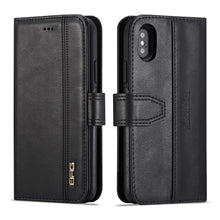 Load image into Gallery viewer, iPhone XR BRG Leather Wallet 2 Card-Slot Detachable Case