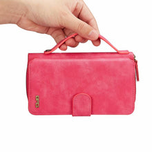 Load image into Gallery viewer, iPhone 5 / 5s / SE (1st) BRG Leather Purse 12 Card-Slot Detachable Case