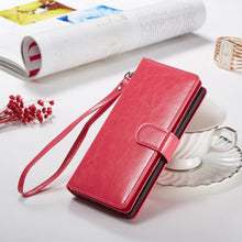 Load image into Gallery viewer, Samsung Galaxy Note 10 Plus BRG Leather Wallet Flip 9 Card-Slot Detachable Case