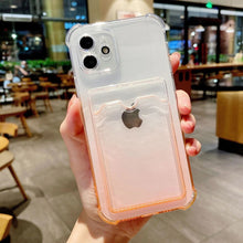 Load image into Gallery viewer, iPhone 12 Pro Max Ombre Cardholder ShockProof ClearTransparent Gradient Case