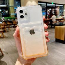 Load image into Gallery viewer, iPhone 12 Pro Max Ombre Cardholder ShockProof ClearTransparent Gradient Case