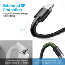 Load image into Gallery viewer, iQuick Braided Lightning to USB-A Fast Charging Cable 3M