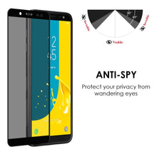 Load image into Gallery viewer, Samsung Galaxy J8 PRIVACY Screen Protector Anti-Spy No-Peep Tempered Glass