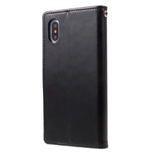 Load image into Gallery viewer, iPhone XR ShockProof Card Holder Leather Flip Case Mercury BLUE MOON