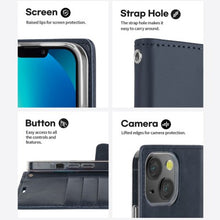 Load image into Gallery viewer, iPhone 14 PRO Mercury Goospery Blue Moon Diary Leather Case
