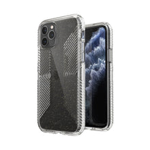 Load image into Gallery viewer, iPhone 11 Pro Max Speck Presidio Perfect-Clear Glitter + Grips Case
