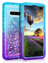 Load image into Gallery viewer, Samsung Galaxy S10 Plus Liquid Glitter Gradient Shockproof Case
