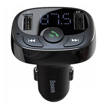 Load image into Gallery viewer, Baseus T Typed S-09A Bluetooth MP3 Car Charger (Standard edition)-Black
