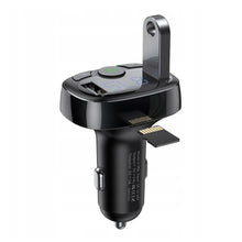 Load image into Gallery viewer, Baseus T Typed S-09A Bluetooth MP3 Car Charger (Standard edition)-Black

