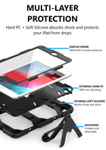 Load image into Gallery viewer, iPad 7 / 8 (10.2") Shockproof Foldable Kickstand Case - Orange
