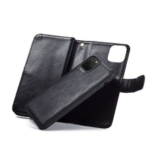Load image into Gallery viewer, iPhone 11 Pro Max BRG Leather Wallet Flip 9 Card-Slot Detachable Case
