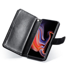 Load image into Gallery viewer, Samsung Galaxy S10 BRG Leather Wallet Flip 9 Card-Slot Detachable Case
