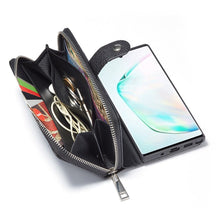 Load image into Gallery viewer, Samsung Galaxy Note 10 BRG Leather Purse 3 Card-Slot Detachable Case
