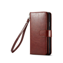 Load image into Gallery viewer, iPhone 11 Pro Max BRG Leather Wallet Flip 9 Card-Slot Detachable Case
