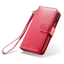 Load image into Gallery viewer, Samsung Galaxy S10 BRG Leather Wallet Flip 9 Card-Slot Detachable Case
