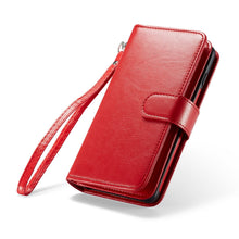 Load image into Gallery viewer, Samsung Galaxy S10 BRG Leather Wallet Flip 9 Card-Slot Detachable Case
