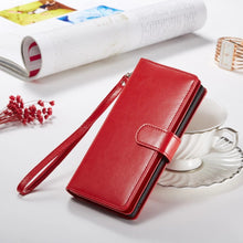Load image into Gallery viewer, Samsung Galaxy S20 Ultra BRG Leather Wallet Flip 9 Card-Slot Detachable Case
