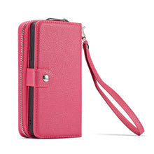 Load image into Gallery viewer, iPhone 11 Pro Max BRG Leather Purse 3 Card-Slot Detachable Case
