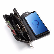 Load image into Gallery viewer, Samsung Galaxy Note 9 BRG Leather Purse 3 Card-Slot Detachable Case
