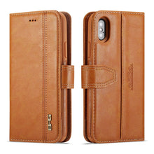 Load image into Gallery viewer, iPhone XR BRG Leather Wallet 2 Card-Slot Detachable Case
