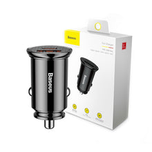 Load image into Gallery viewer, Baseus Circular Plastic A+C 30W PPS Car Charger - Black
