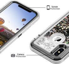 Load image into Gallery viewer, iPhone XS Max Liquid Glitter Shockproof Case
