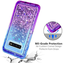 Load image into Gallery viewer, Samsung Galaxy S10 Plus Liquid Glitter Gradient Shockproof Case
