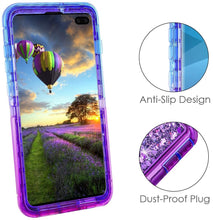 Load image into Gallery viewer, Samsung Galaxy S10 Plus Liquid Glitter Gradient Shockproof Case
