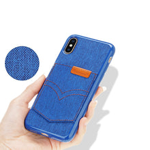 Load image into Gallery viewer, iPhone X / XS Hanman Sail Cardholder Denim Back Case
