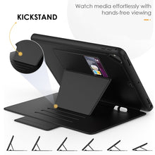 Load image into Gallery viewer, iPad Pro 11 (2020) Card-Holder Full Body Protection Flip Case - Black
