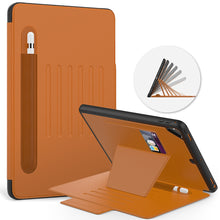 Load image into Gallery viewer, iPad 5 / 6 Card-Holder Full Body Protection Flip Case - Brown

