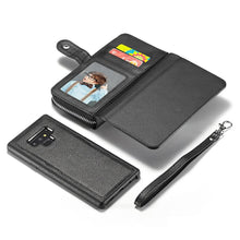 Load image into Gallery viewer, Samsung Galaxy Note 9 BRG Leather Purse 3 Card-Slot Detachable Case

