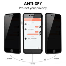 Load image into Gallery viewer, iPhone 7 Plus / 8 Plus Anti-Spy Privacy Tempered Glass Screen Protector - Black
