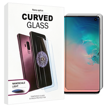 Load image into Gallery viewer, Samsung Galaxy S10 Privacy UV GLUE Screen Protector Tempered Glass Nano Optics

