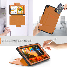 Load image into Gallery viewer, Samsung Galaxy Tab A 8.0 (2019) Card-Holder Full Body Protection Flip Case - Brown
