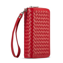 Load image into Gallery viewer, Samsung Galaxy S8 BRG Woven Leather Purse 3 Card-Slot Detachable Case

